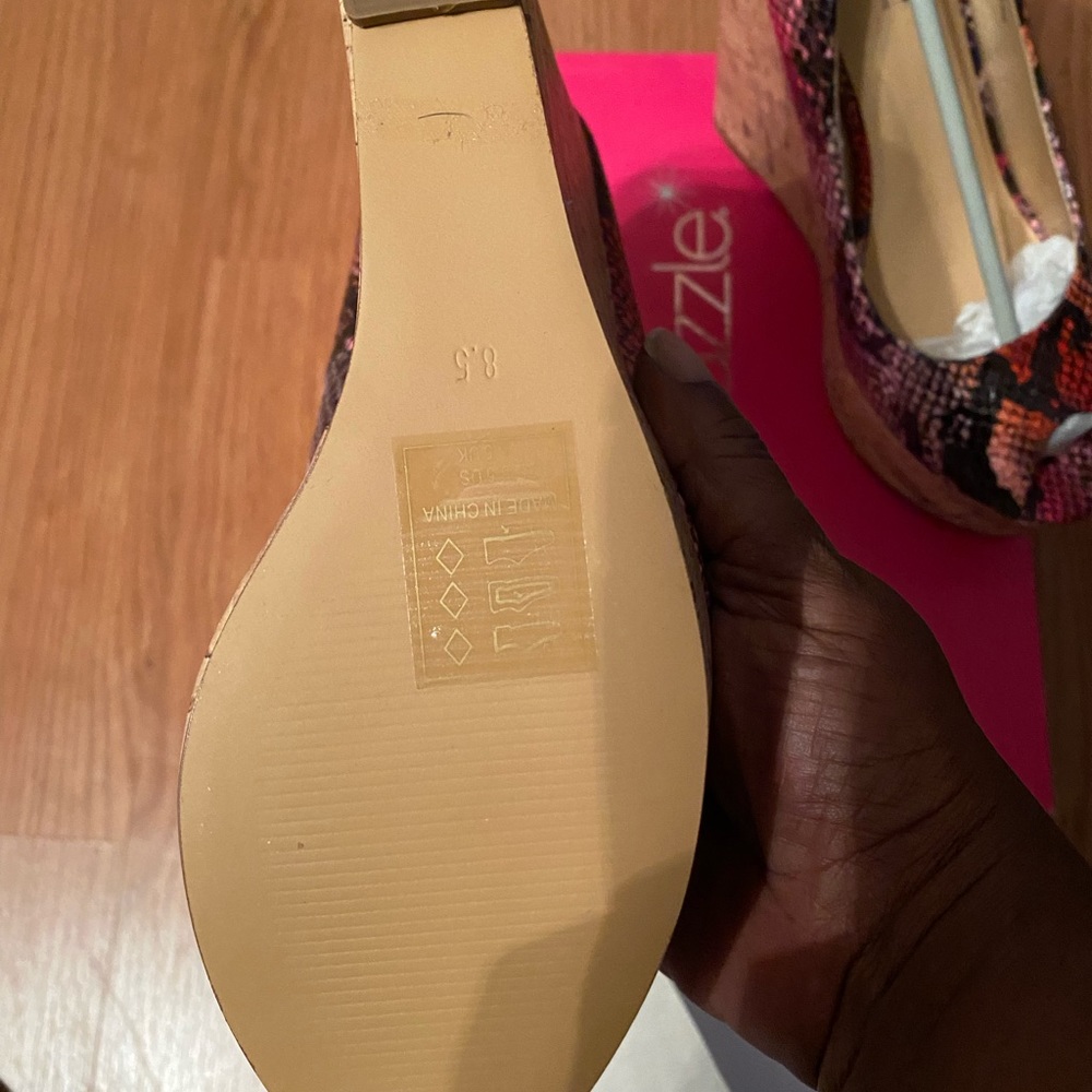 Never worn multicolored wedge